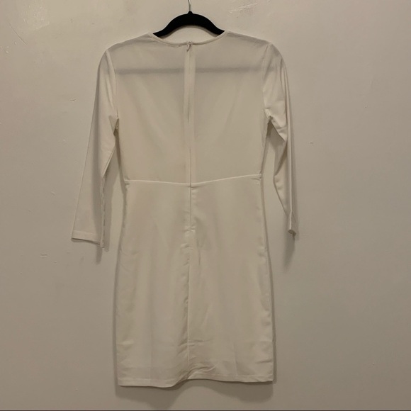 Fraiche by J Deep V-Neck 3/4 Sleeve Mini Dress - Picture 10 of 11